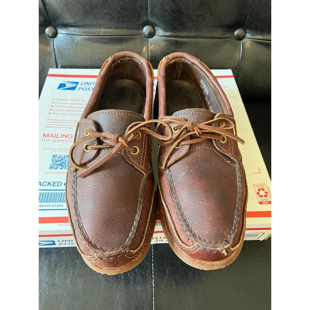 Orvis by Gokey Mens Brown‎ Leather Boat Shoes